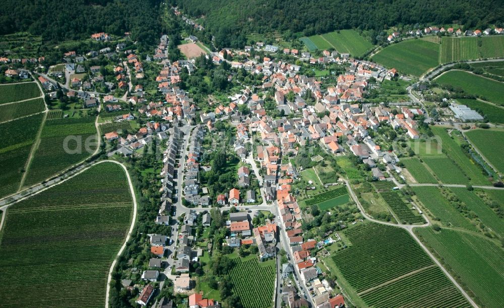 Aerial image Gimmeldingen - Neustadt an der Weinstraße OT Gimmeldingen in the state of Rhineland-Palatinate