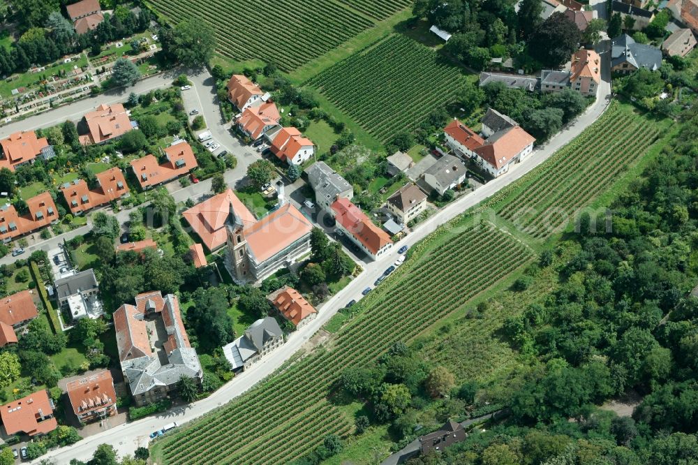 Haardt from above - Evangelical Church in Neustadt an der Weinstraße OT Haardt in the state of Rhineland-Palatinate