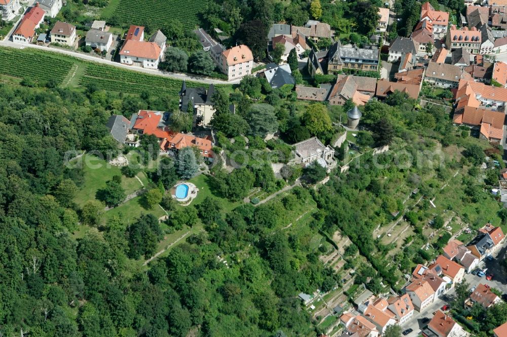 Aerial image Haardt - Castle Winzingen and Haardter mansion Neustadt an der Weinstraße OT Haardt in the state of Rhineland-Palatinate