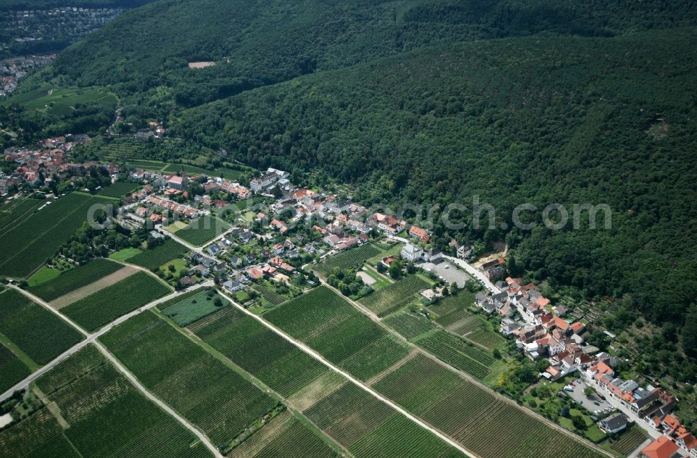 Haardt from above - Neustadt an der Weinstraße OT Haardt in the state of Rhineland-Palatinate