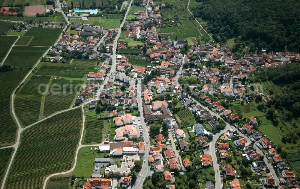 Aerial image Hambach - Neustadt an der Weinstraße OT Hambach with Oberhambach in the state of Rhineland-Palatinate