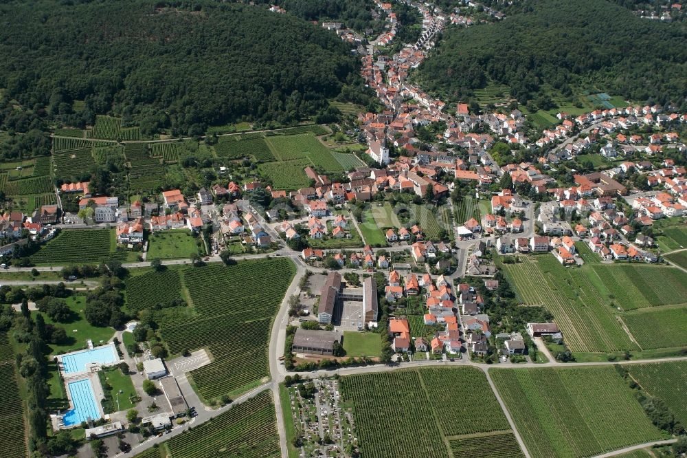 Aerial photograph Hambach - Neustadt an der Weinstraße OT Hambach with Oberhambach in the state of Rhineland-Palatinate