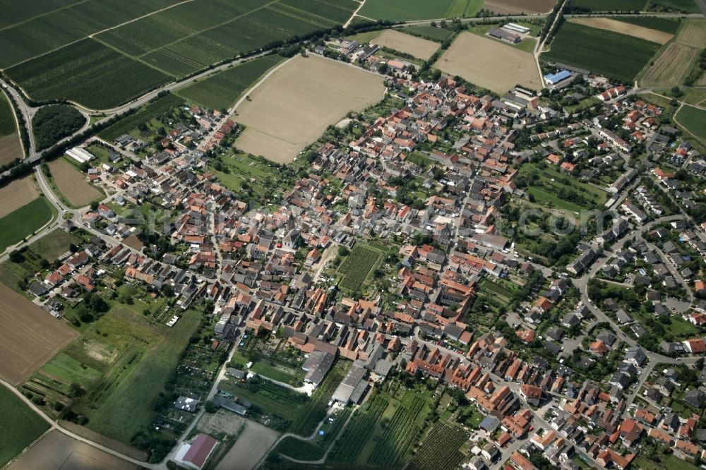 Lachen-Speyerdorf from the bird's eye view: Neustadt an der Weinstraße OT Lachen-Speyerdorf in the state of Rhineland-Palatinate