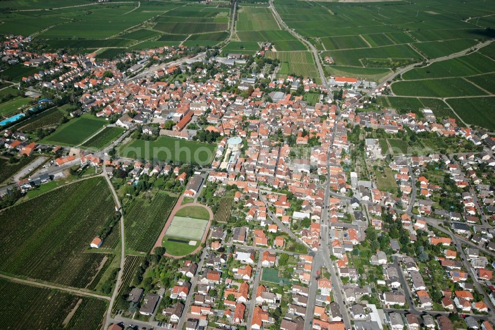 Mußbach from the bird's eye view: Neustadt an der Weinstraße OT Mussbach in the state of Rhineland-Palatinate