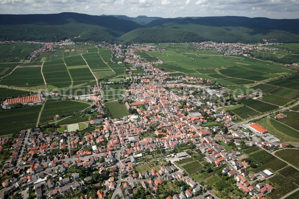 Aerial image Mußbach - Neustadt an der Weinstraße OT Mussbach in the state of Rhineland-Palatinate