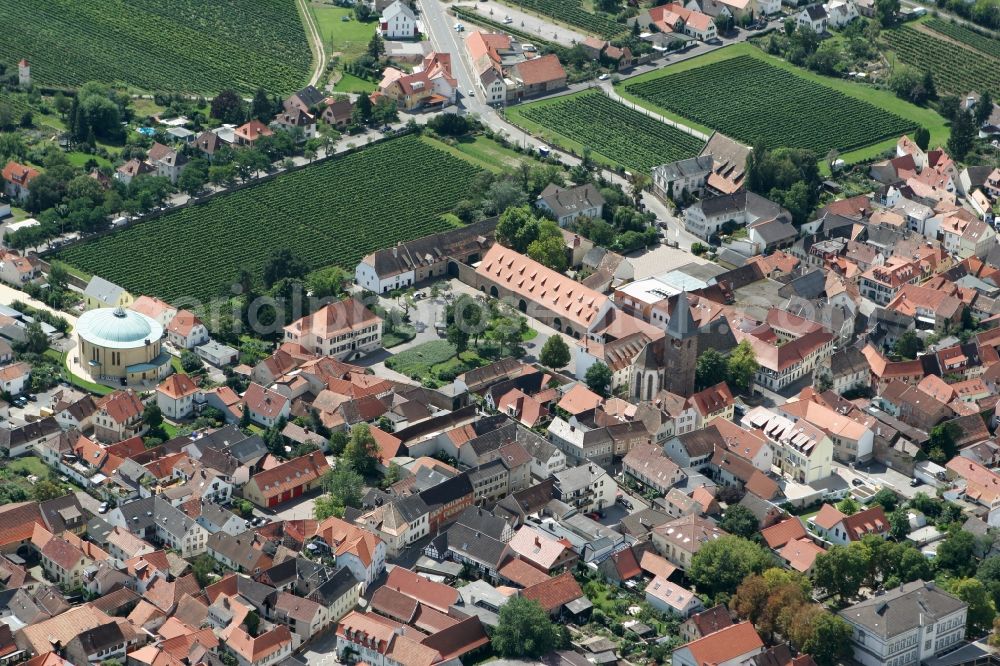 Aerial photograph Mußbach - Neustadt an der Weinstraße OT Mussbach in the state of Rhineland-Palatinate