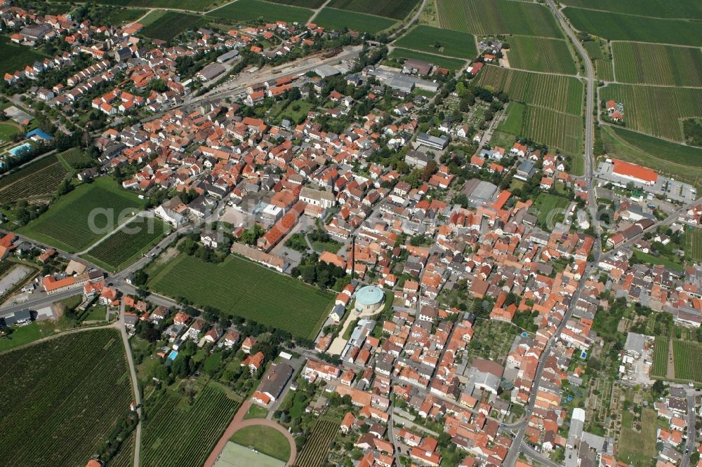 Aerial image Mußbach - Neustadt an der Weinstraße OT Mussbach in the state of Rhineland-Palatinate