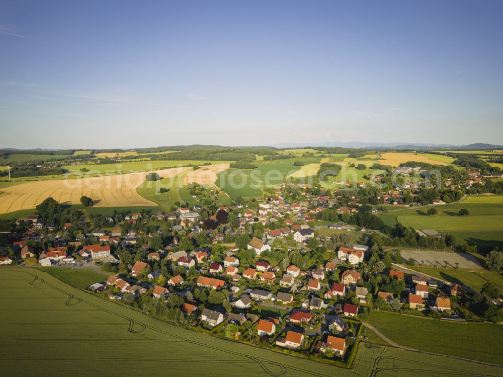 Kottmar from the bird's eye view: Niedercunnersdorf is a district of the municipality Kottmar in the district of Goerlitz, in the federal state of Saxony, Germany