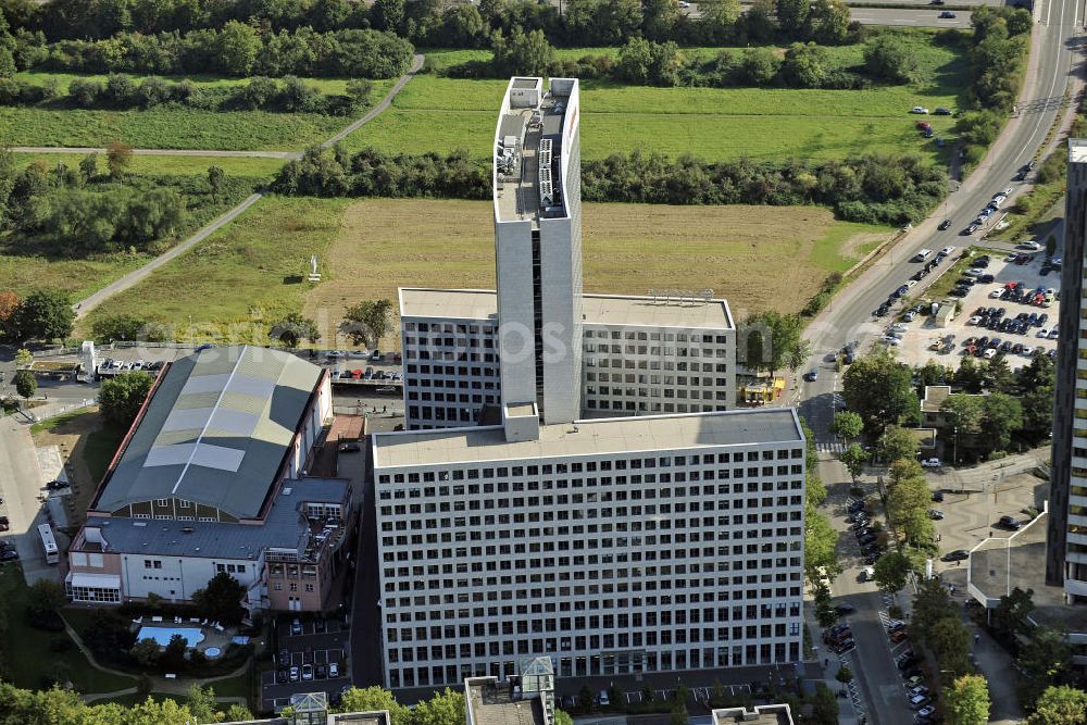 Aerial image Eschborn - Blick auf die Niederlassung der Vodafone D2 GmbH in Eschborn. View of the branch of Vodafone D2 GmbH in Eschborn.