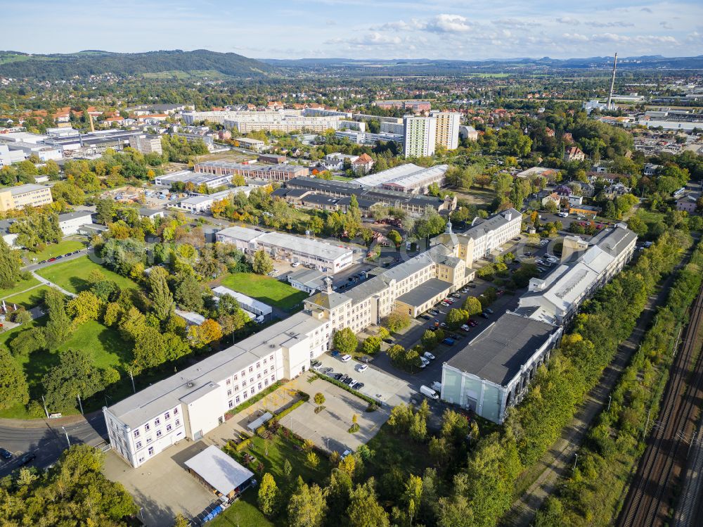 Aerial image Dresden - Reconstructed factory building on Strasse des 17. Juni in Niedersedlitz, in Dresden in the federal state of Saxony, Germany