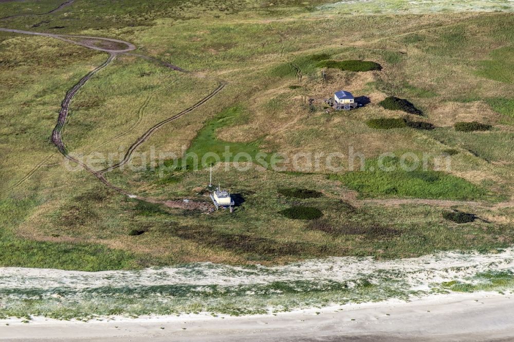 Aerial image Scharhörn - Nighorn and Scharhoern in the North Sea in the Wadden Sea off Cuxhaven in the state Hamburg, Germany