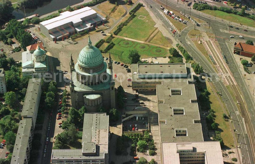 Aerial photograph Potsdam - Nikolaikirche, Altes Rathaus in Potsdam.