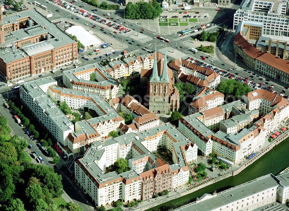 Aerial image Berlin - Nikolaiviertel in Berlin - Mitte.