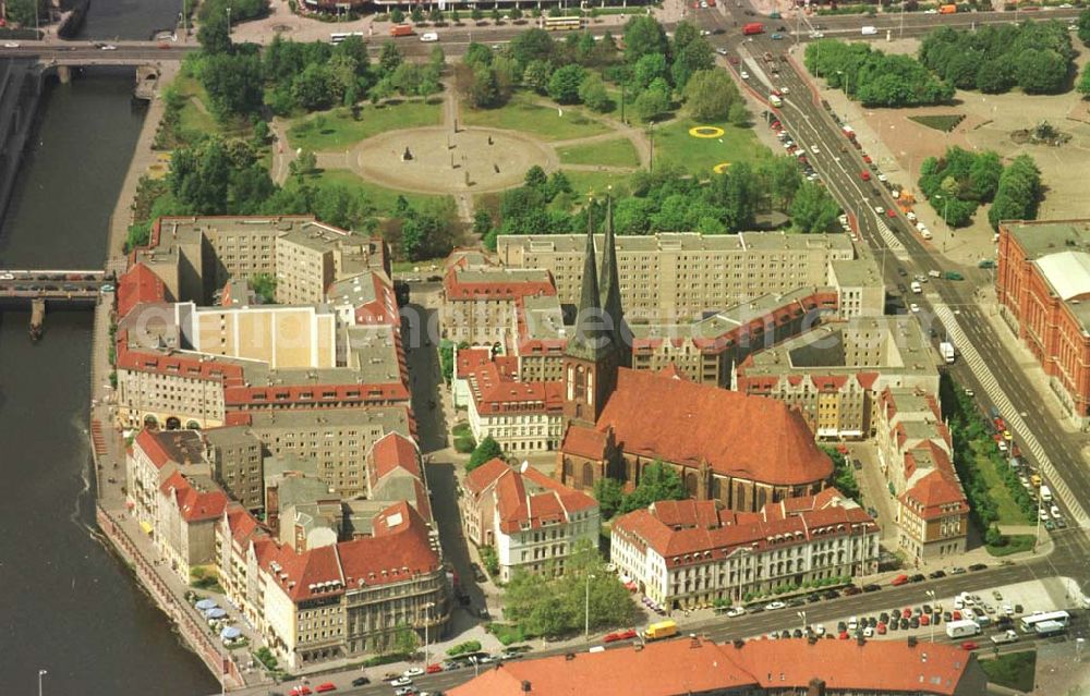 Berlin from above - 23.06.94 Nikolaiviertel, Berlin Mitte