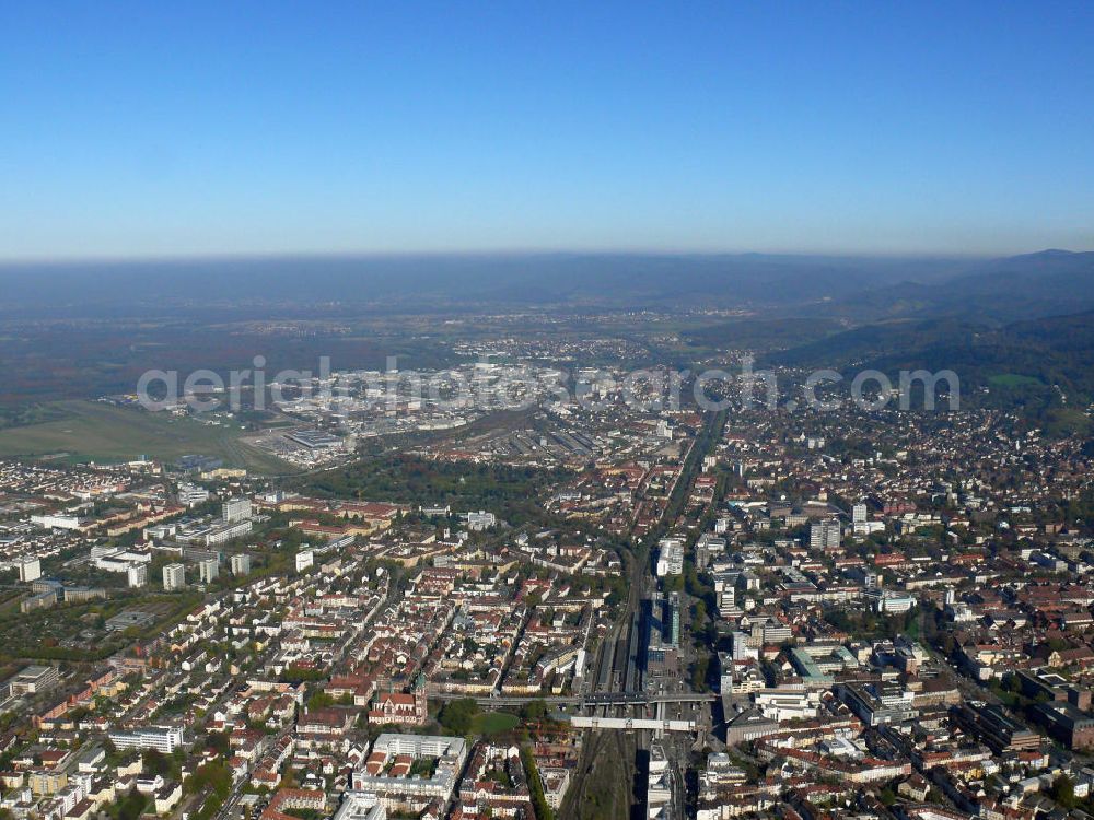 Aerial photograph Freiburg - Blick auf den Nordteil von Freiburg.