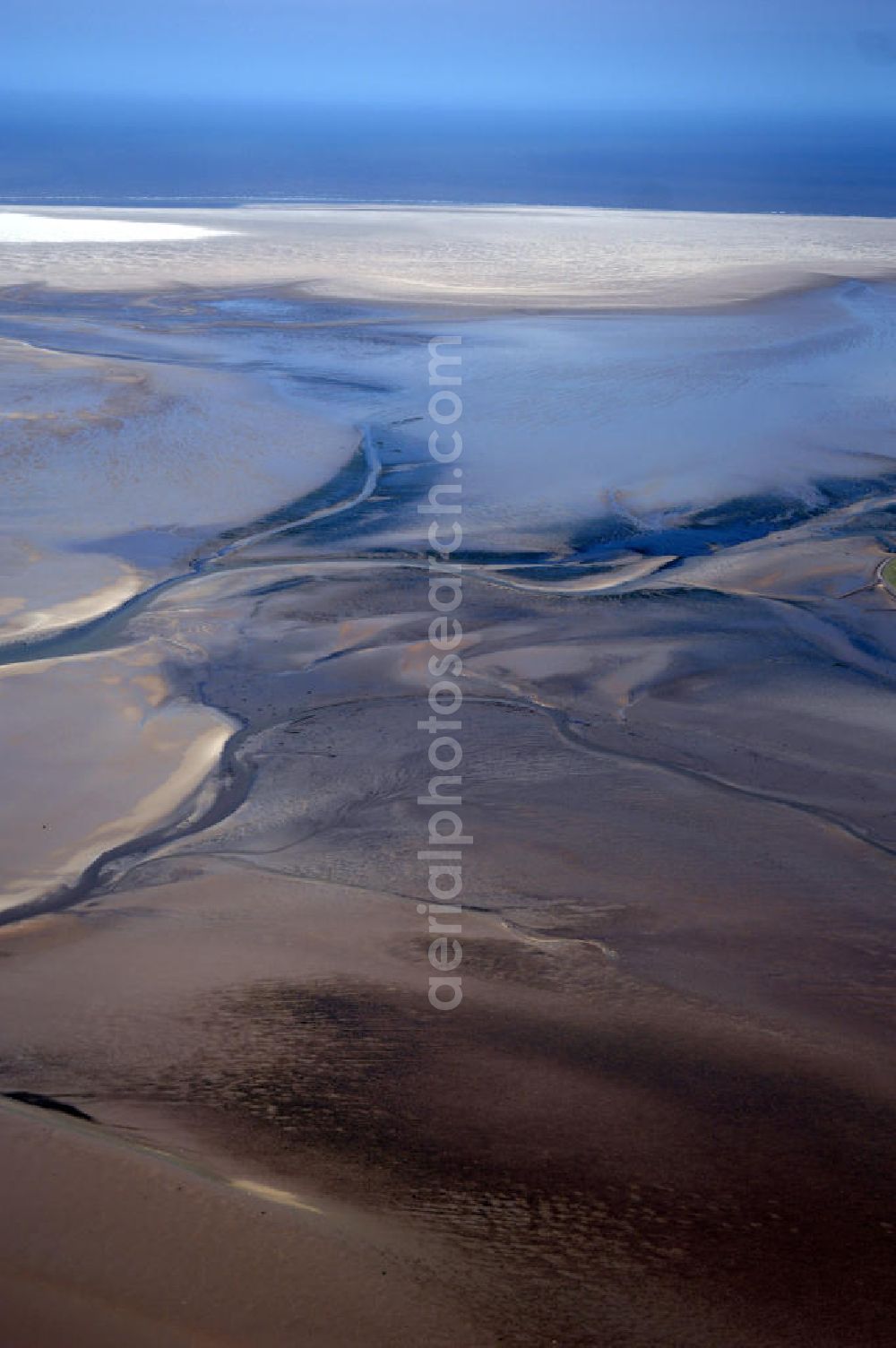 Aerial image Hallig Süderoog - Blick auf das nordfriesische Wattenmeer bei der Hallig Süderoog vor der Westküste von Schleswig-Holstein.