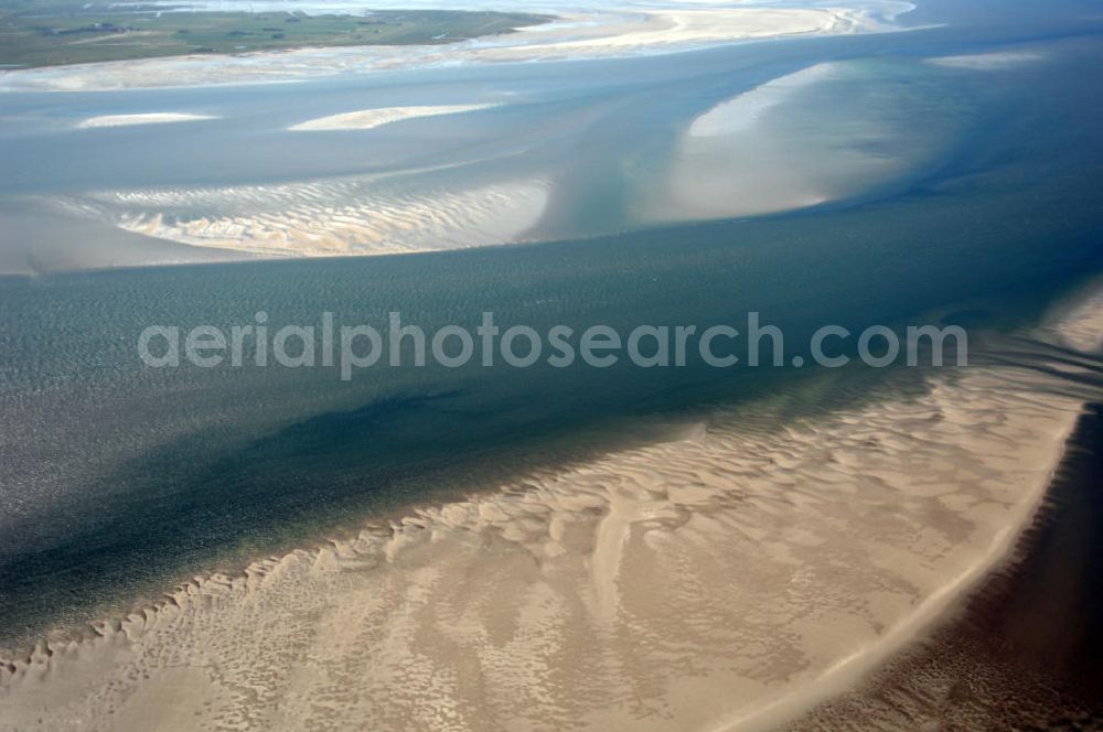 Aerial photograph Hallig Süderoog - Blick auf das nordfriesische Wattenmeer bei der Hallig Süderoog vor der Westküste von Schleswig-Holstein.