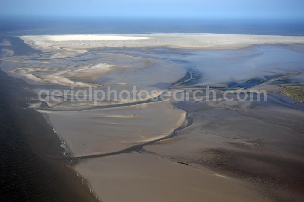 Aerial image Hallig Süderoog - Blick auf das nordfriesische Wattenmeer bei der Hallig Süderoog vor der Westküste von Schleswig-Holstein.