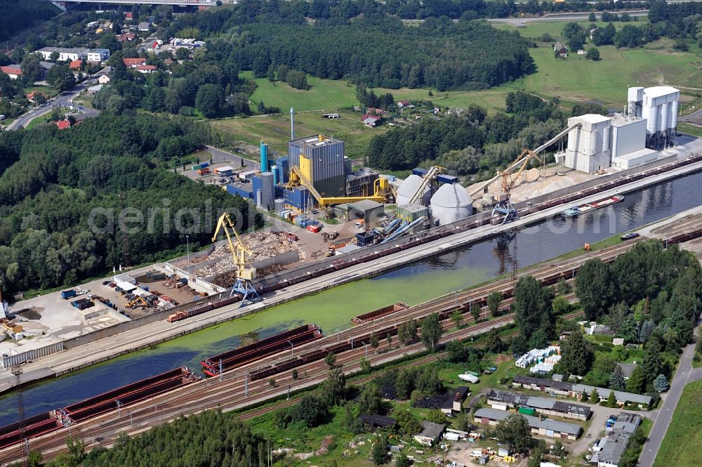 Aerial image Königs Wusterhausen - View of the Nordhafen in Königs Wusterhausen on the Notte Channel in Brandenburg