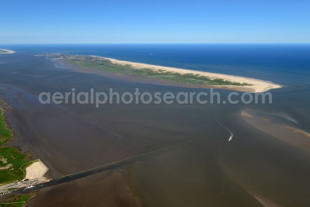 Norderney from the bird's eye view: Overall view of island Norderney in the state Lower Saxony