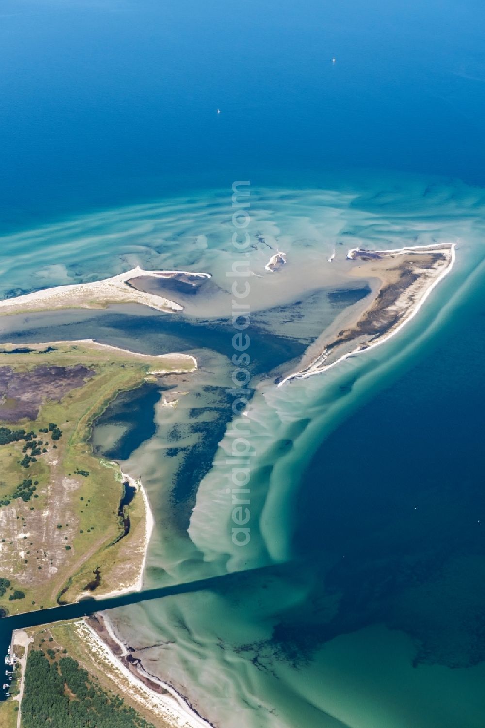 Born am Darß from above - Northern tip Darsser place to Born on the peninsula Zingst in Mecklenburg - West Pomerania