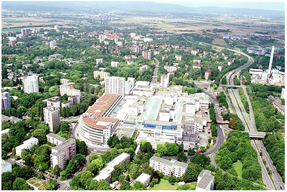 Aerial image Frankfurt am Main - 24.07.2004 Blick auf das NordWestZentrum in Frankfurtbam Main, Verwaltungsgesellschaft mbH Limescorso 8, 60439 Frankfurt am Main Tel. (069) 58 09 02-0, Fax (069) 58 09 02-40 nwz@nwz-frankfurt.de Kontaktperson: Georg-H. Lackner