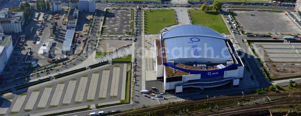 Berlin from above - View of the O2 World Arena in Berlin Friedrichshain