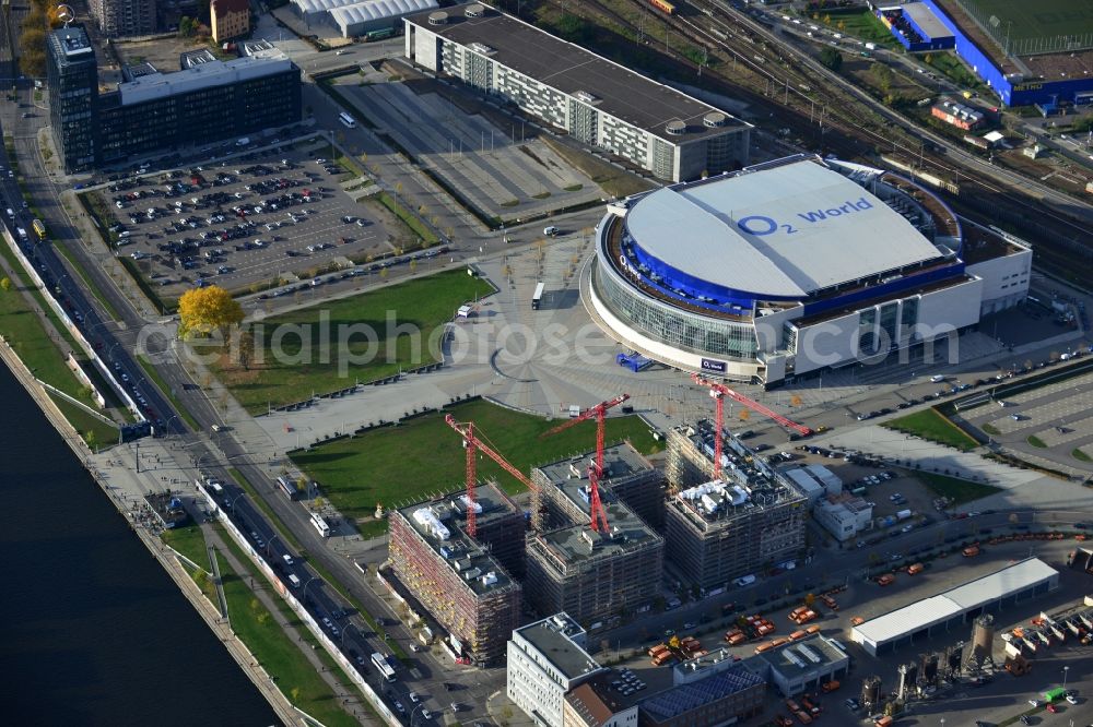 Berlin from the bird's eye view: View of the O2 World Arena in Berlin Friedrichshain