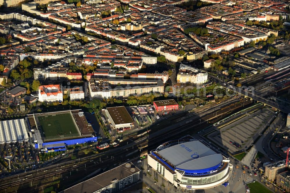 Berlin from the bird's eye view: View of the O2 World Arena in Berlin Friedrichshain