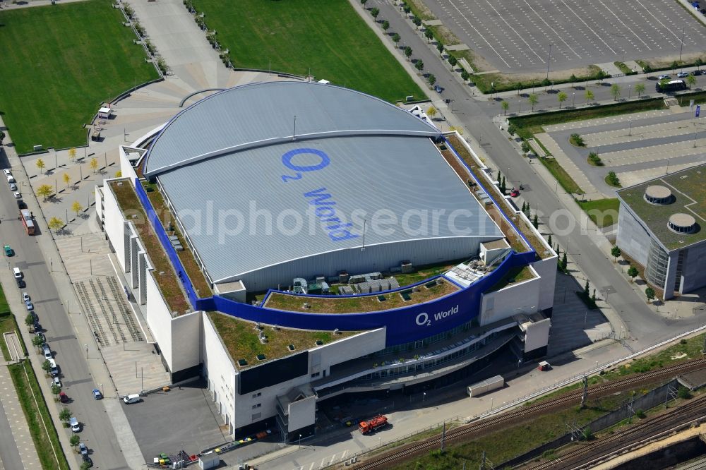 Berlin from above - View of the O2 World Arena in Berlin Friedrichshain