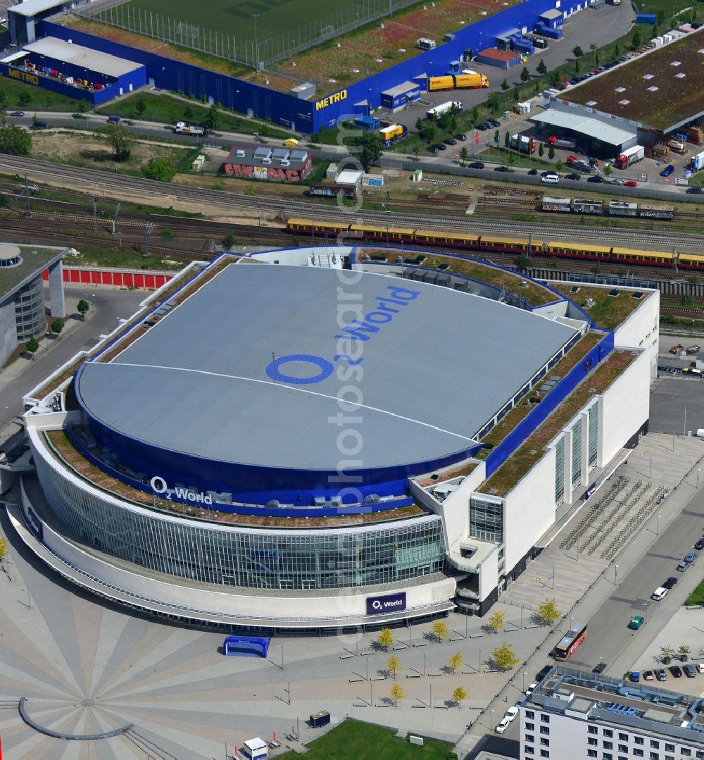 Berlin from above - View of the O2 World Arena in Berlin Friedrichshain