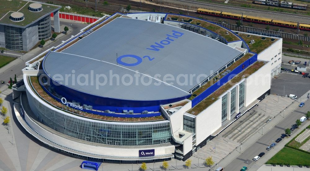 Berlin from the bird's eye view: View of the O2 World Arena in Berlin Friedrichshain