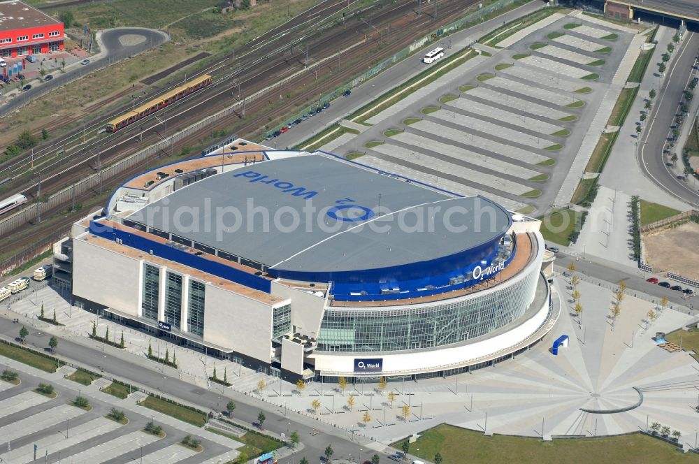 Berlin from above - View of the O2 World Arena in Berlin Friedrichshain