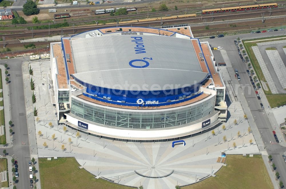 Berlin from above - View of the O2 World Arena in Berlin Friedrichshain