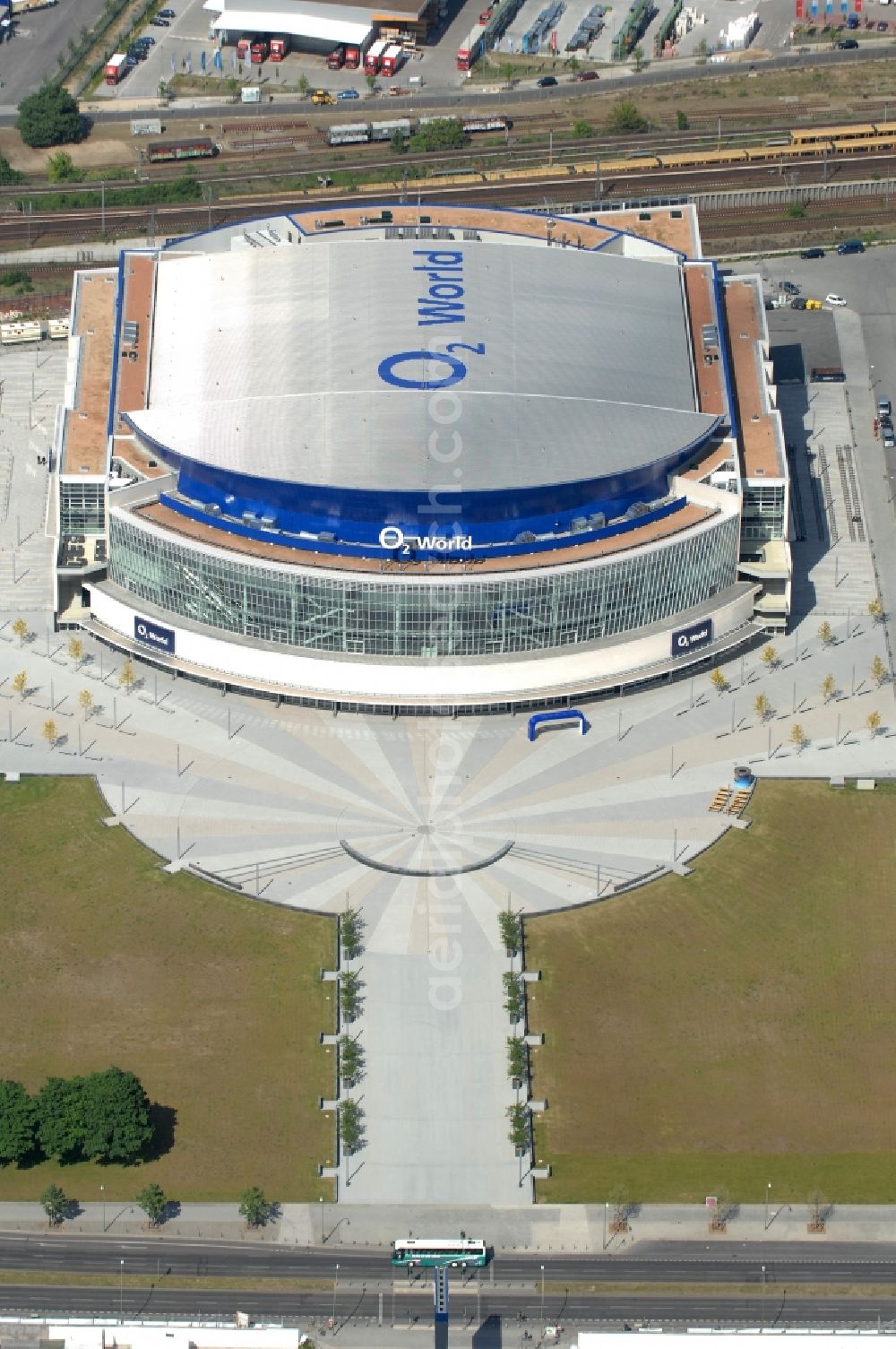 Berlin from the bird's eye view: View of the O2 World Arena in Berlin Friedrichshain