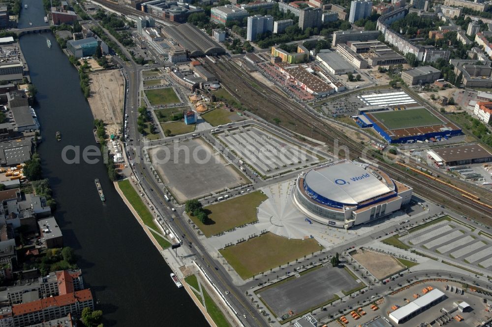 Berlin from above - View of the O2 World Arena in Berlin Friedrichshain