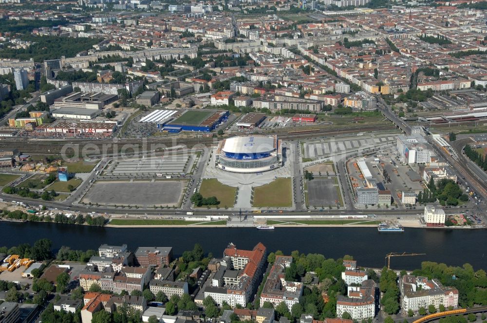 Berlin from the bird's eye view: View of the O2 World Arena in Berlin Friedrichshain