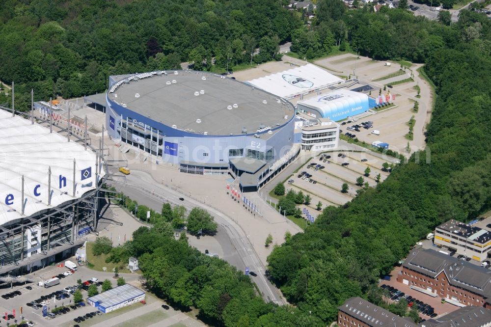 Aerial image Hamburg - The O2 World a multi-purpose arena in Hamburg