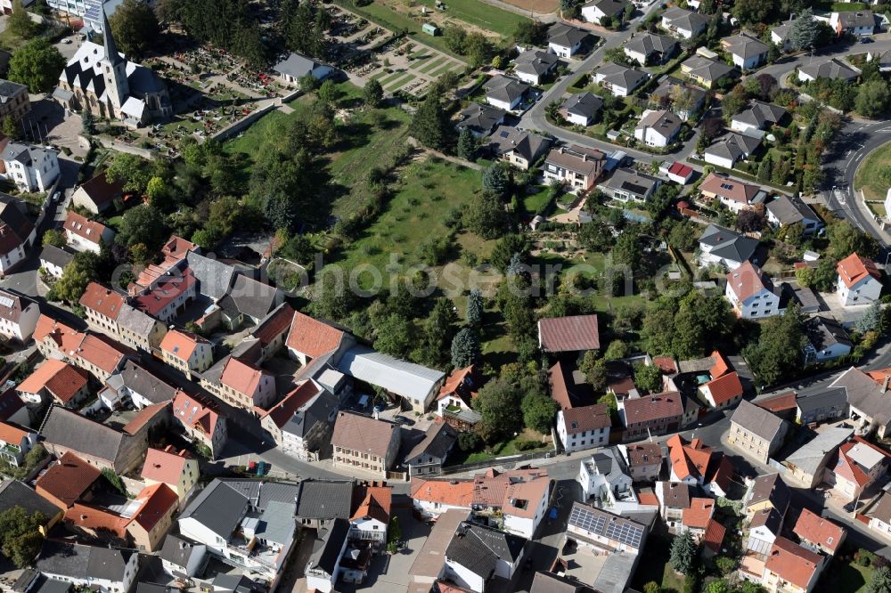 Ober-Olm from the bird's eye view: View of Ober-Olm in Mainz-Bingen district in Rhineland-Palatinate