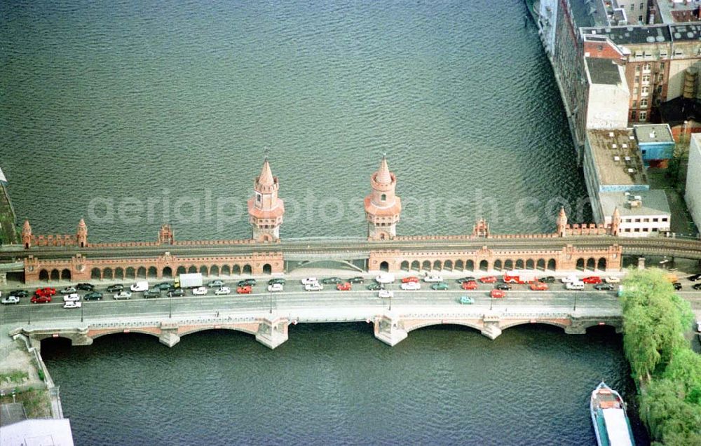 Aerial image Berlin-Friedrichshain - Oberbaumbrücke.