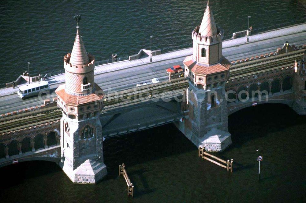 Berlin from above - Oberbaumbrücke in Berlin-Mitte.