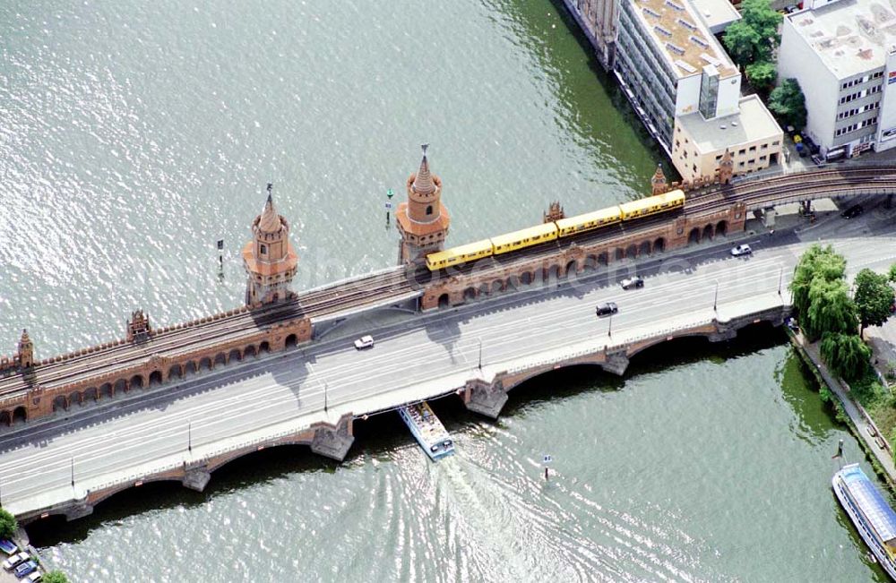 Aerial image Berlin / Friedrichshain - Oberbaumbrücke Friedrichshain