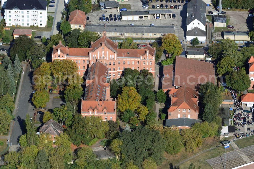 Aerial image Strausberg - Oberstufenzentrum Maerkisch Oderland in Strausberg in the state of Brandenburg