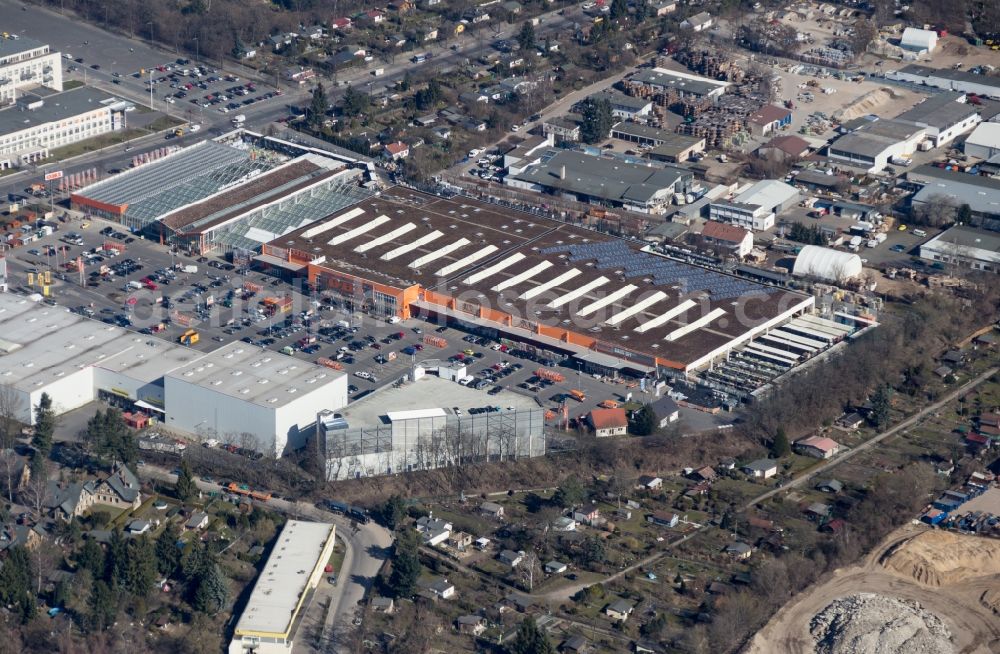 Aerial image Berlin - OBI - construction market at Goerzallee in the district Steglitz in Berlin