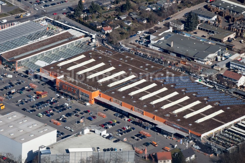 Aerial photograph Berlin - OBI - construction market at Goerzallee in the district Steglitz in Berlin