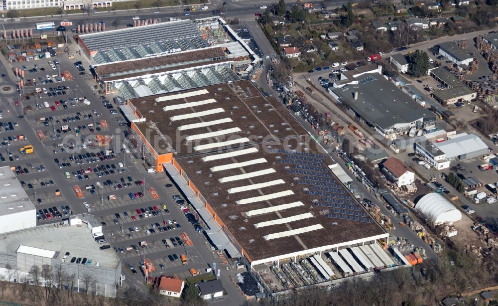 Berlin from above - OBI - construction market at Goerzallee in the district Steglitz in Berlin