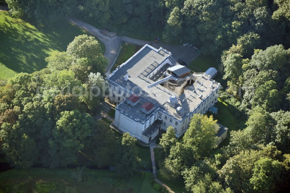 Aerial image Berlin - Observatory building complex of the Institute Archenhold Sternwarte at Puschkinavenue in the district Alt-Treptow in Berlin