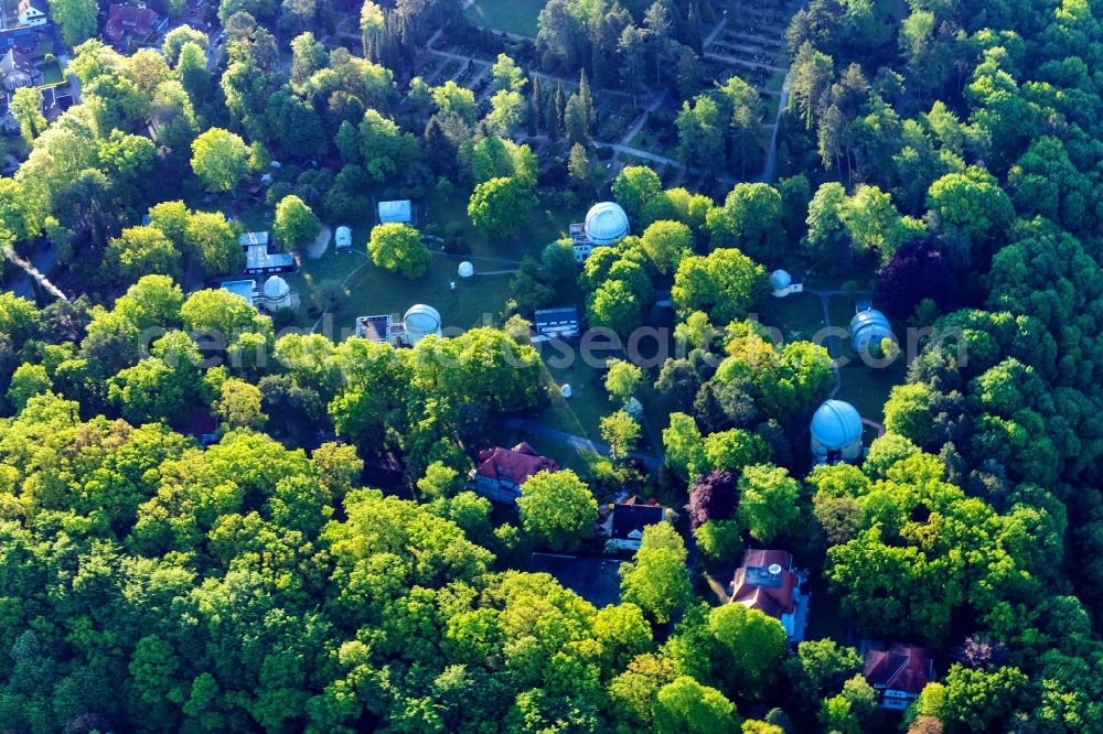 Aerial photograph Hamburg - Observatory and planetarium - domed building complex in the district Bergedorf in Hamburg, Germany