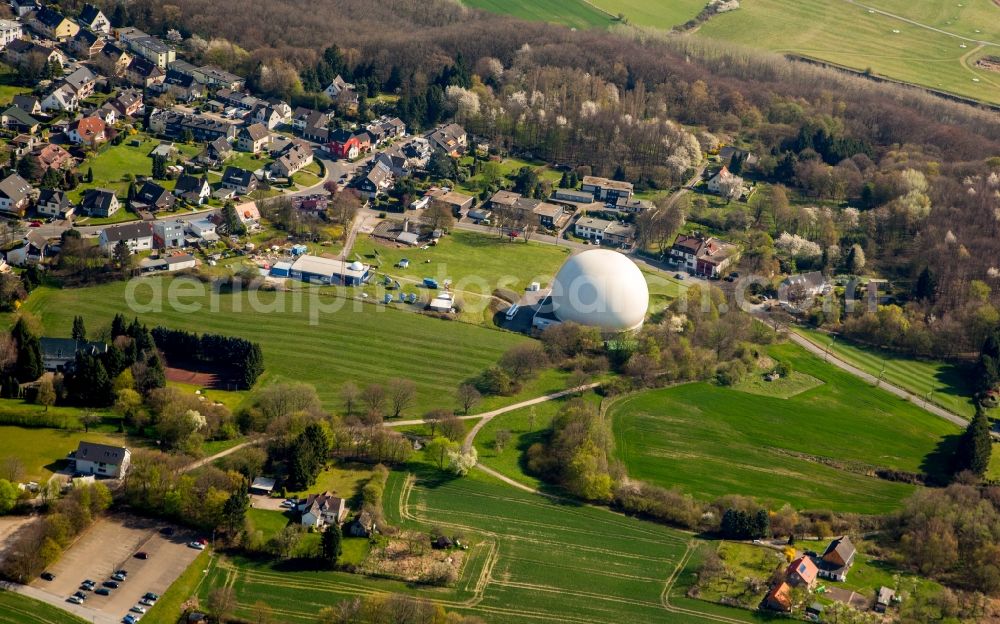 Aerial image Bochum - Observatory and Planetariumskuppel- constructional building complex of the Institute in Bochum in the state North Rhine-Westphalia, Germany