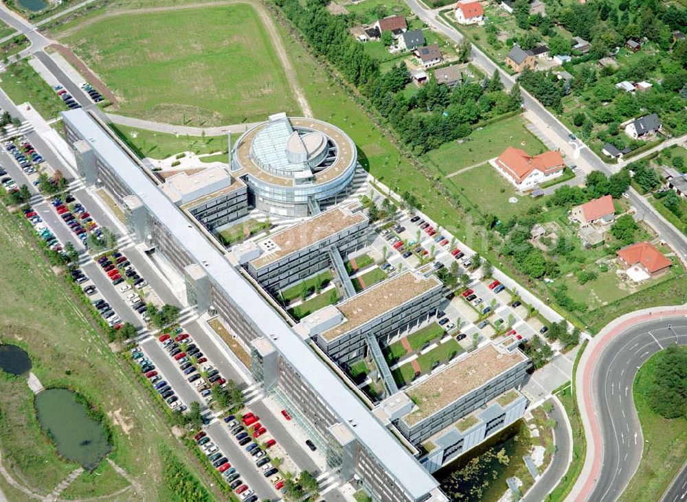 Frankfurt / Oder from above - Kompetenzzentrum Mikroelektronik und Technologiepark Ostbrandenburg GmbH, Im Technologiepark 1 in 15236 FRANKFURT / Oder (OT Markenwalde). Tel.: 0335-557 1316 oder 1300